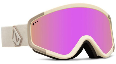 Очки горнолыжные со сменной линзой VOLCOM  ATTUNGA KHAKIEST/SAND PINK CHROME Lens/YELLOW bonus lens Очки горнолыжные со сменной линзой VOLCOM  ATTUNGA KHAKIEST/SAND PINK CHROME Lens/YELLOW bonus lens