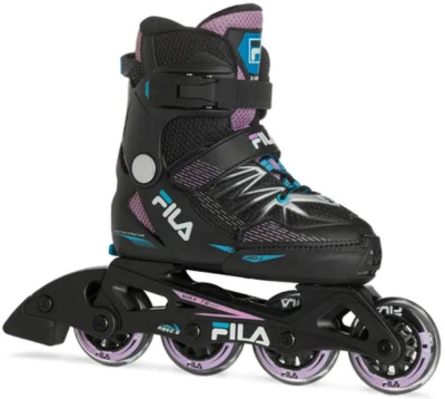 Роликовые коньки детские раздвижные FILA X-ONE G black/pink/light blue