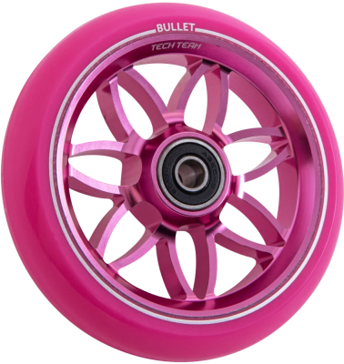 Колесо для ТРЮКОВОГО самоката TechTeam  110*24 мм, Bullet Pink