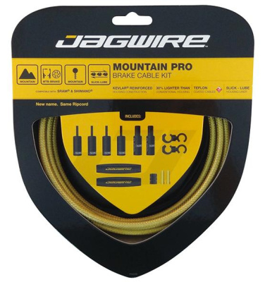 Комплект тормозных тросов с оплетками JAGWIRE MCK422 Mountain Pro Brake золото