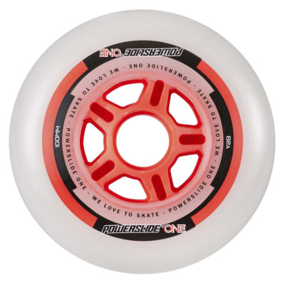 Комплект колес для роликов POWERSLIDE PS ONE Pack 100/82A, 8-pack Red/White+подшипники ABEC5+спейсер Комплект колес для роликов POWERSLIDE PS ONE Pack 100/82A, 8-pack Red/White+подшипники ABEC5+спейсер