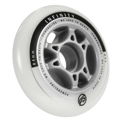 Картинка Комплект колес для роликов POWERSLIDE Infinity 84/85A, 4-pack Silver/Grey  от магазина Адреналин Комплект колес для роликов POWERSLIDE Infinity 84/85A, 4-pack Silver/Grey  от магазина Адреналин