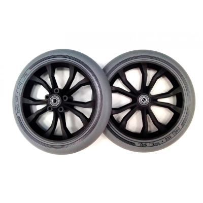 Набор 2 колеса (230мм+230мм) и 4 подшипника ABEC 9  для самоката Sport 230мм  (под дисковый тормоз) от магазина Адреналин