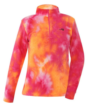 Флисовая кофта женская молния 1/4 Rosomaha принт малина/оранжевый Флисовая кофта женская молния 1/4 Rosomaha принт малина/оранжевый
