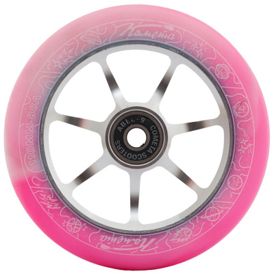 Колесо для ТРЮКОВОГО самоката Комета 110*24мм Старт Бело-розовый / Серый