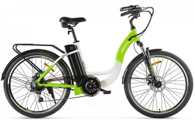 Электровелосипед  Eltreco White (Бело-зеленый-2422) от магазина Адреналин