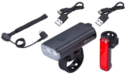 Фонари комплект BBB BLS-175 StrikeDuo 1600 Combo + BLS-137 Signal + remote Black
