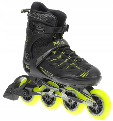 Роликовые коньки FILA GHIBLI 90 black/lime от магазина Адреналин